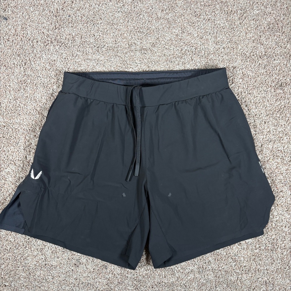 ASRV DSG-1084 Men Black Training Shorts Size L Gym Running Technical Performance